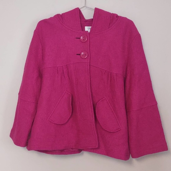 Cato Jackets & Blazers - Cato Wool Blend Hooded 2 Button Peacoat Berry Pink XL